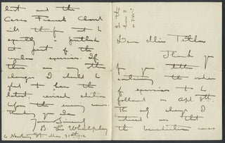 Whelpley, Benjamin Lincoln. (1864–1946) Two Autograph Letters