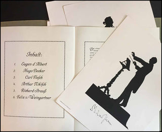 [Music Iconography] Wiedemann, Otto. Berühmte Musiker. 6 Schattenrisse.