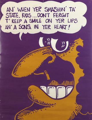 [Protest] Williamson, Skip. (1944 - 2017) "Smile On Yer Lips" - 1971 Protest Poster
