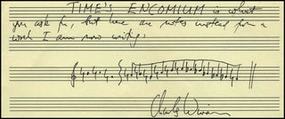Wuorinen, Charles. (b. 1938) Autograph Musical Quotation