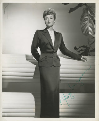 Wyman, Jane. (1917–2007) Signed Photograph from "Night and Day" - Identified as "Mrs. Ronald Reagan"