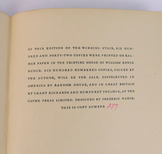 Yeats, W.B. (1865-1939) "The Winding Stair" - SIGNED