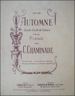 Chaminade, Cecile. (1857–1944) Automne. Grande Etude de Concert pour Piano, Op. 35