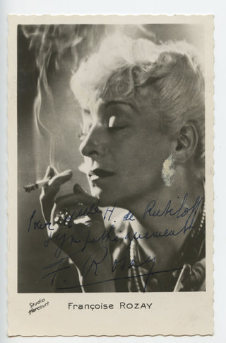 Francoise Rosay Signed Photograph Postcard, view 1