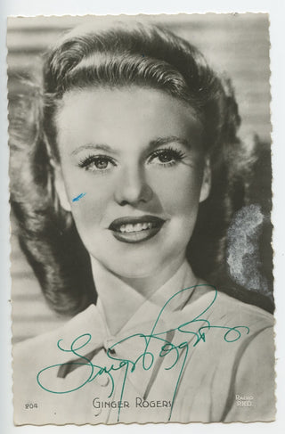 Ginger Rogers Signed Photograph Postcard, view 1