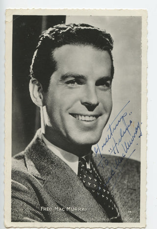 Fred MacMurray Signed Photograph Postcard, view 1