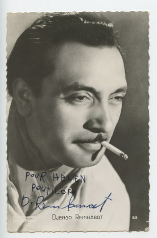 Django Reinhardt Signed Photograph Postcard, view 1