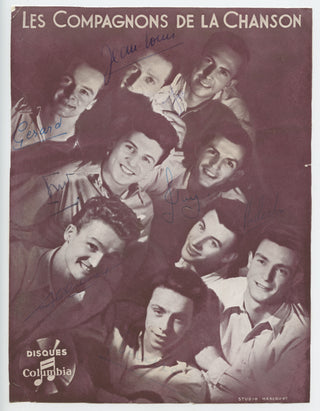 Les Compagnons de la Chanson Signed Harcourt Promotional Photograph, view 1